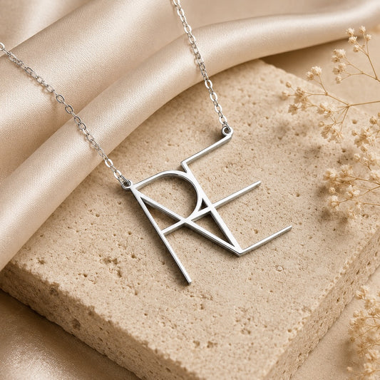 Geometric Unique Personalised Stainless Steel Name Necklace